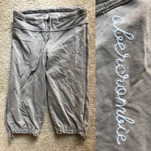 Vintage Y2K ABERCROMBIE & FITCH Girls CROPPED Jogger Sweatpants Size Small